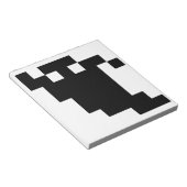 8 Bit Pixel Ghost Shadow Notizblock (angewinkelt)