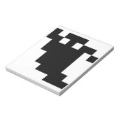 8 Bit Pixel Ghost Shadow Notizblock (Rotiert)