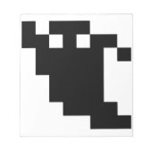 8 Bit Pixel Ghost Shadow Notizblock (Vorderseite)