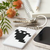 8 Bit Pixel Ghost Shadow Schlüsselanhänger (Vorderseite rechts)