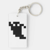 8 Bit Pixel Ghost Shadow Schlüsselanhänger (Rückseite)