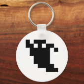 8 Bit Pixel Ghost Shadow Schlüsselanhänger (Vorderseite)