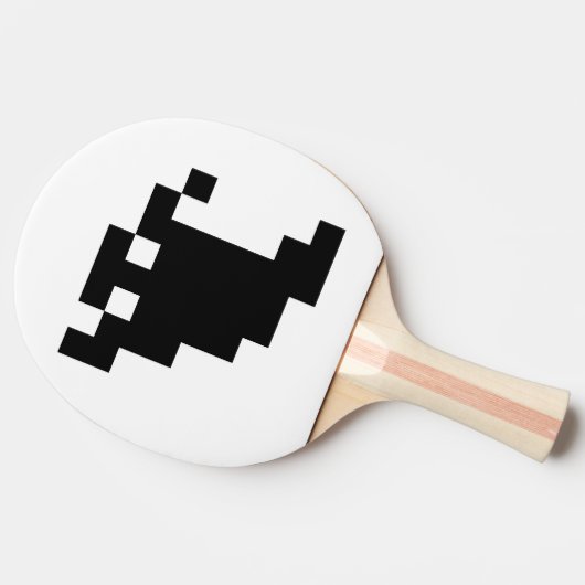 8 Bit Pixel Ghost Shadow Tischtennis Schläger (Seitenansicht)