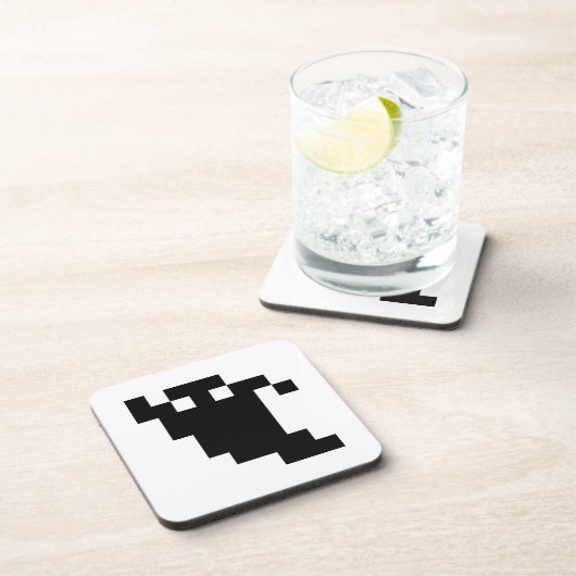 8 Bit Pixel Ghost Shadow Untersetzer (Rechte Seite)