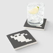 8 Bit Pixel Ghost Steinuntersetzer (Seitenansicht)