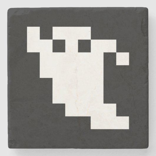 8 Bit Pixel Ghost Steinuntersetzer (Vorderseite)