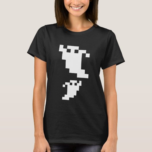 8 Bit Pixel Ghost T-Shirt (Vorderseite)