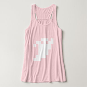 8 Bit Pixel Ghost Tank Top