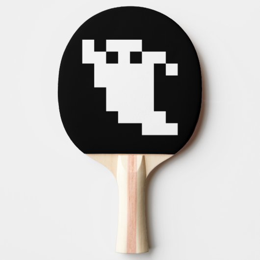 8 Bit Pixel Ghost Tischtennis Schläger (Vorderseite)