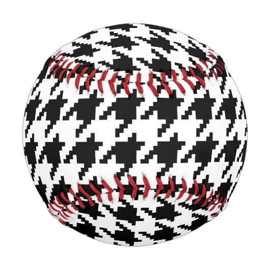 8 Bit Pixel Hahnentrittmuster Karo Muster Baseball (Vorderseite)