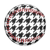 8 Bit Pixel Hahnentrittmuster Karo Muster Baseball (Vorderseite Links)