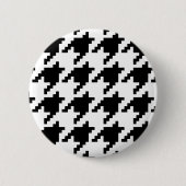 8 Bit-Pixel-Hahnentrittmuster-Karo-Muster Button (Vorderseite)