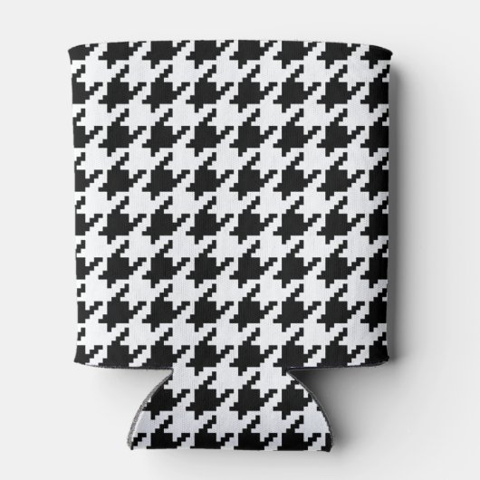 8 Bit Pixel Hahnentrittmuster Karo Muster Dosenkühler (Rückseite)