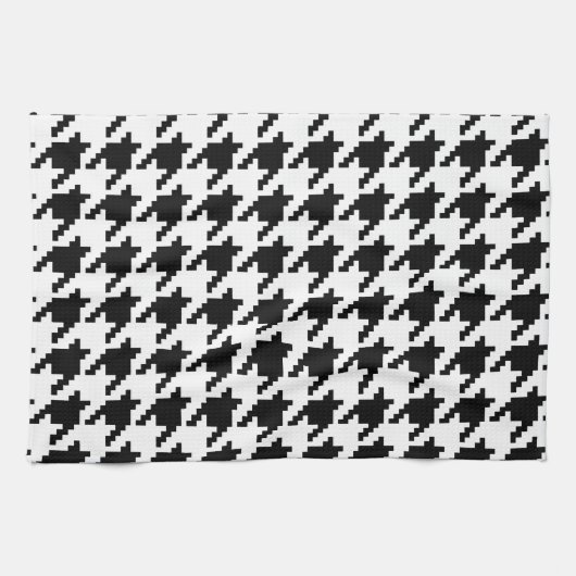 8 Bit Pixel Hahnentrittmuster Karo Muster Geschirrtuch (Horizontal)