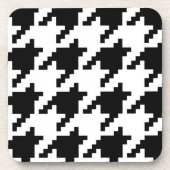 8 Bit Pixel Hahnentrittmuster Karo Muster Getränkeuntersetzer (Vorderseite)