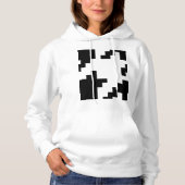 8 Bit Pixel Hahnentrittmuster Karo Muster Hoodie (Vorderseite)