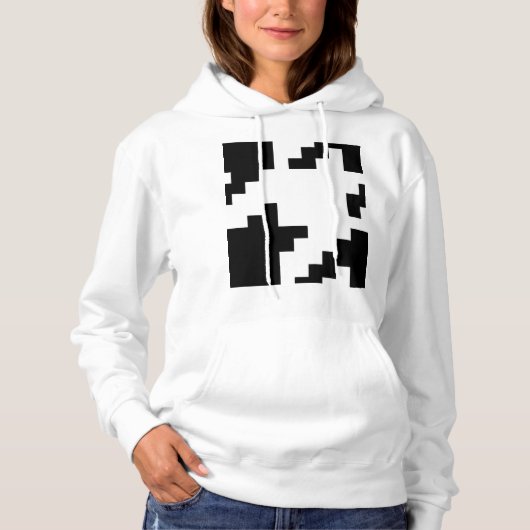 8 Bit Pixel Hahnentrittmuster Karo Muster Hoodie (Vorderseite)