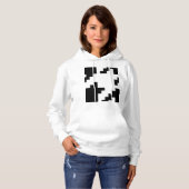 8 Bit Pixel Hahnentrittmuster Karo Muster Hoodie (Vorne ganz)