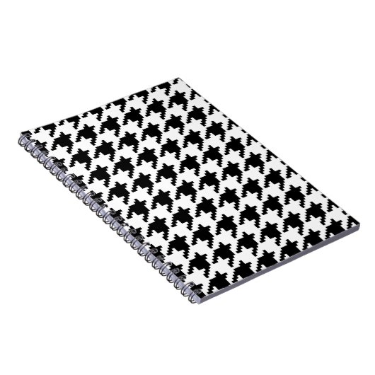 8 Bit Pixel Hahnentrittmuster Karo Muster Notizblock (Rechte Seite)