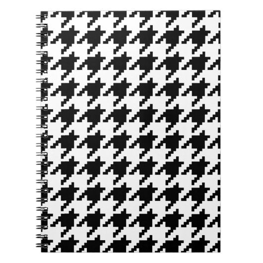 8 Bit Pixel Hahnentrittmuster Karo Muster Notizblock (Vorderseite)