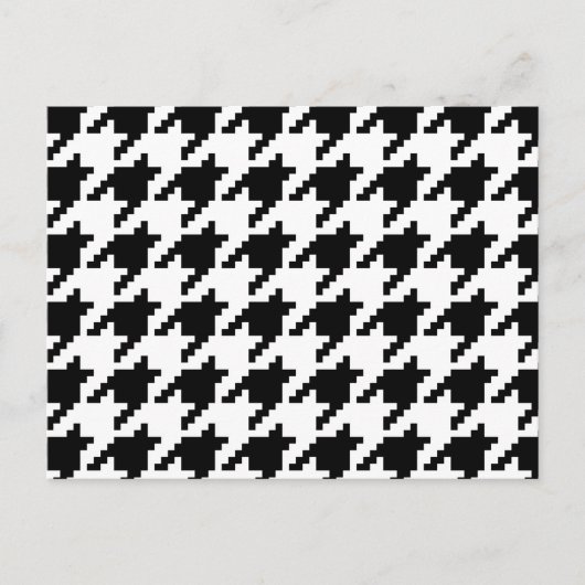 8 Bit Pixel Hahnentrittmuster Karo Muster Postkarte (Vorderseite)
