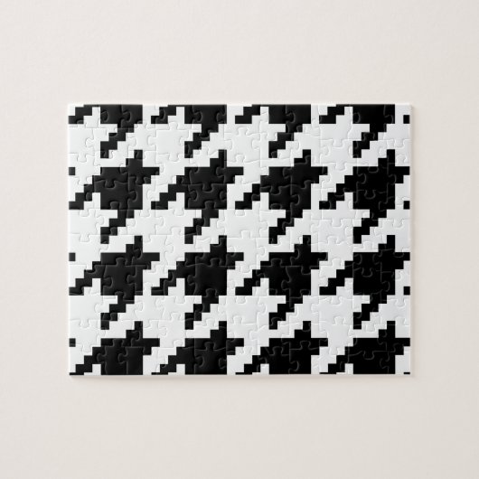 8 Bit Pixel Hahnentrittmuster Karo Muster Puzzle (Horizontal)