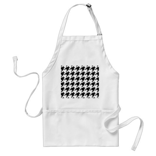 8 Bit Pixel Hahnentrittmuster Karo Muster Schürze (Vorne)