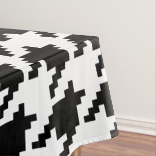 8 Bit Pixel Hahnentrittmuster Karo Muster Tischdecke
