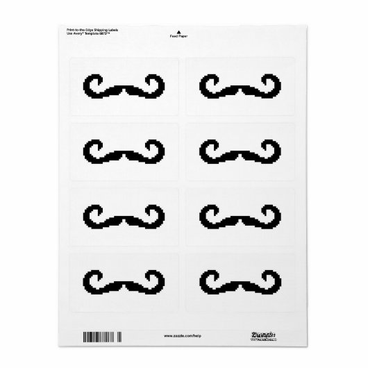8 Bit Pixel Handlebar Mustache (Vorne)