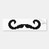 8 Bit Pixel Handlebar Mustache Autoaufkleber (Vorne)