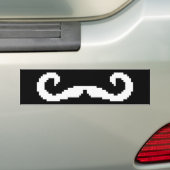 8 Bit Pixel Handlebar Mustache Autoaufkleber (Auf Auto)