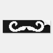 8 Bit Pixel Handlebar Mustache Autoaufkleber (Vorne)