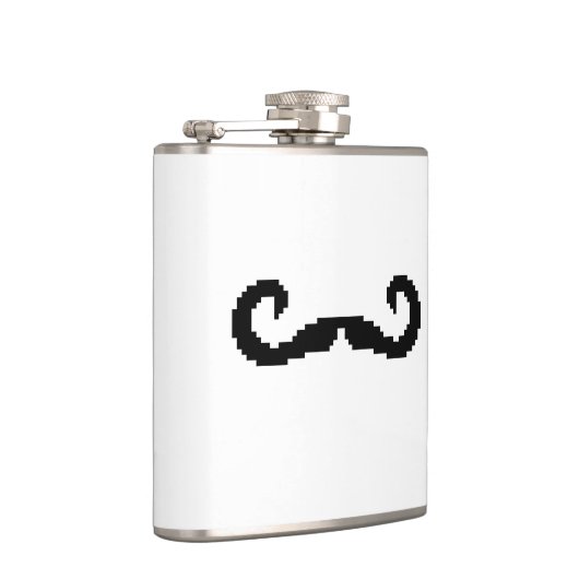 8 Bit Pixel Handlebar Mustache Flachmann (Rechts)