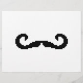 8 Bit Pixel Handlebar Mustache Flyer (Hinten)