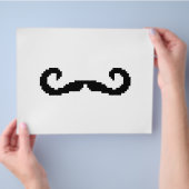 8 Bit Pixel Handlebar Mustache Flyer (Hand)