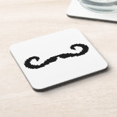 8 Bit Pixel Handlebar Mustache Getränkeuntersetzer (Linke Seite)
