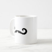 8 Bit Pixel Handlebar Mustache Kaffeetasse (Vorderseite Links)