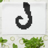 8 Bit Pixel Handlebar Mustache Küchentuch (Gefaltet)