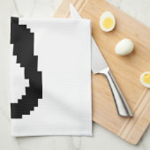 8 Bit Pixel Handlebar Mustache Küchentuch (Viertel Falte)