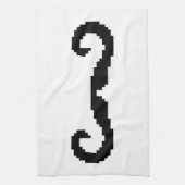 8 Bit Pixel Handlebar Mustache Küchentuch (Vertikal)