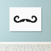 8 Bit Pixel Handlebar Mustache Leinwanddruck (Insitu (Holzboden))