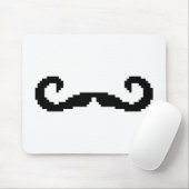 8 Bit Pixel Handlebar Mustache Mousepad (Mit Mouse)