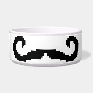 8 Bit Pixel Handlebar Mustache Napf