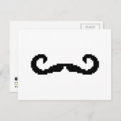 8 Bit Pixel Handlebar Mustache Postkarte (Vorne/Hinten)