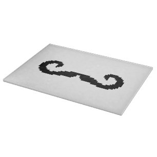 8 Bit Pixel Handlebar Mustache Schneidebrett