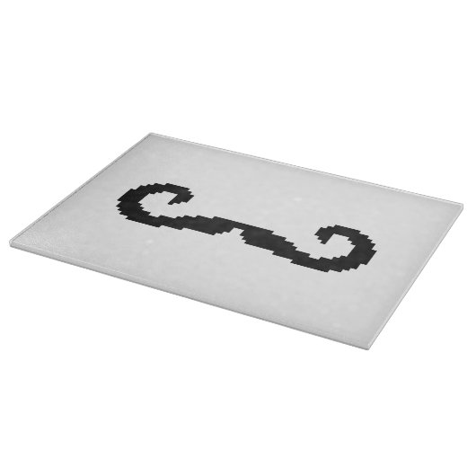 8 Bit Pixel Handlebar Mustache Schneidebrett (Ecke)