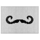 8 Bit Pixel Handlebar Mustache Schneidebrett (Vorderseite)