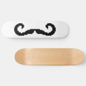 8 Bit Pixel Handlebar Mustache Skateboard (Horizontal)