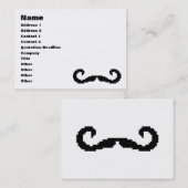 8 Bit Pixel Handlebar Mustache Visitenkarte (Vorne/Hinten)