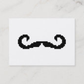 8 Bit Pixel Handlebar Mustache Visitenkarte (Rückseite)